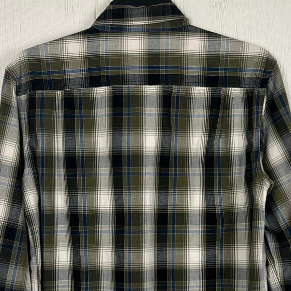 Carhartt shirt men’s medium Relaxed fit button-down long sleeve blue/green plaid - Picture 4 of 5
